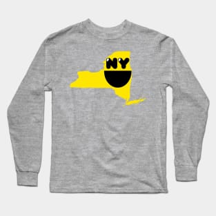 New York States of Happynes- New York Smiling Face Long Sleeve T-Shirt